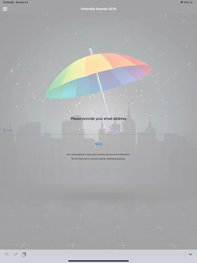 Umbrella Awards iPad  Ekran Görüntüleri
