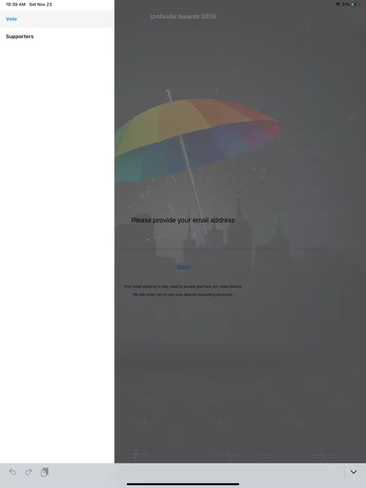 Umbrella Awards iPad  Ekran Görüntüleri