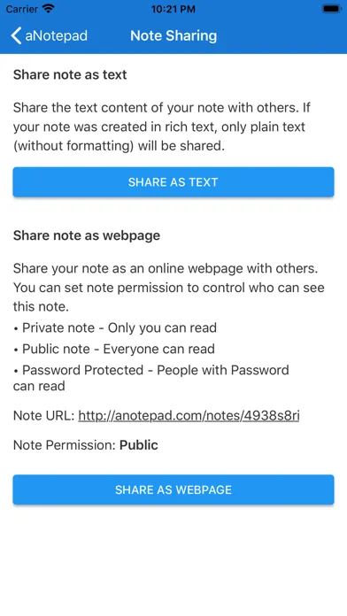 Ảnh chụp màn hình của a Notepad - Take & Share Notes