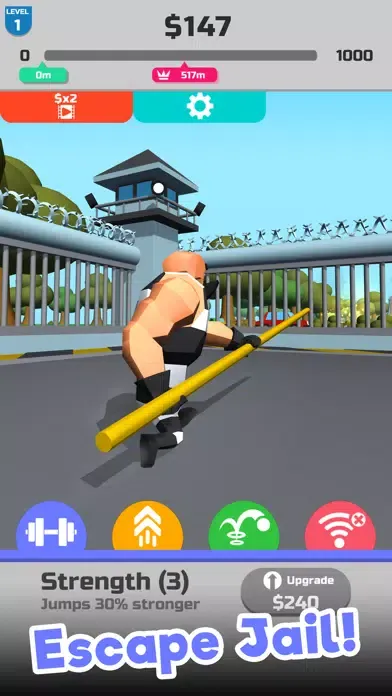 Tangkapan skrin Mr Pole Vault: Escape Plan