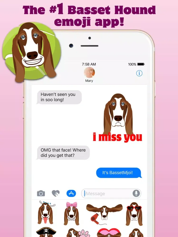 BassetMoji iPad  Screenshots