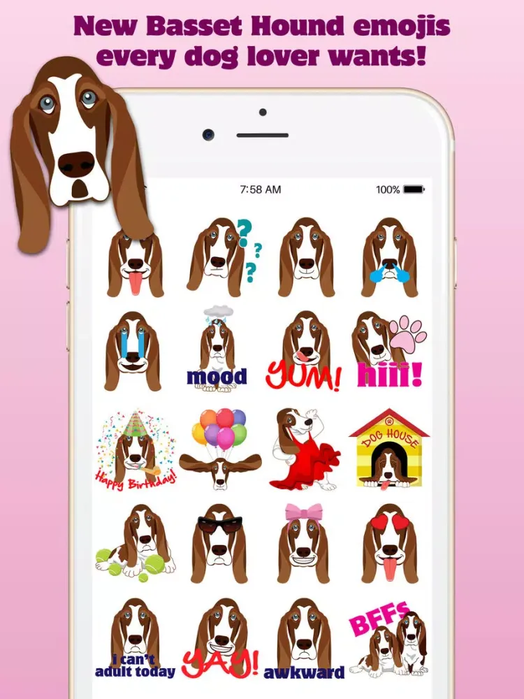 BassetMoji iPad  Screenshots