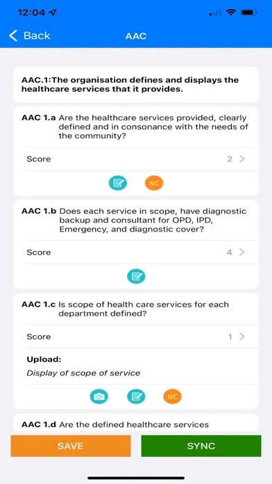 تصاویر NABH-HA Assessor App