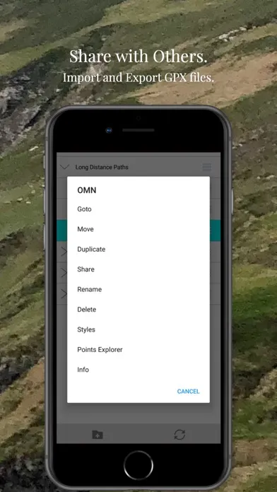 Tangkapan skrin OMN - Outdoor Map Navigator