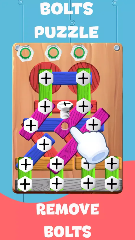 صور Screw Wood Nuts & Bolts Puzzle