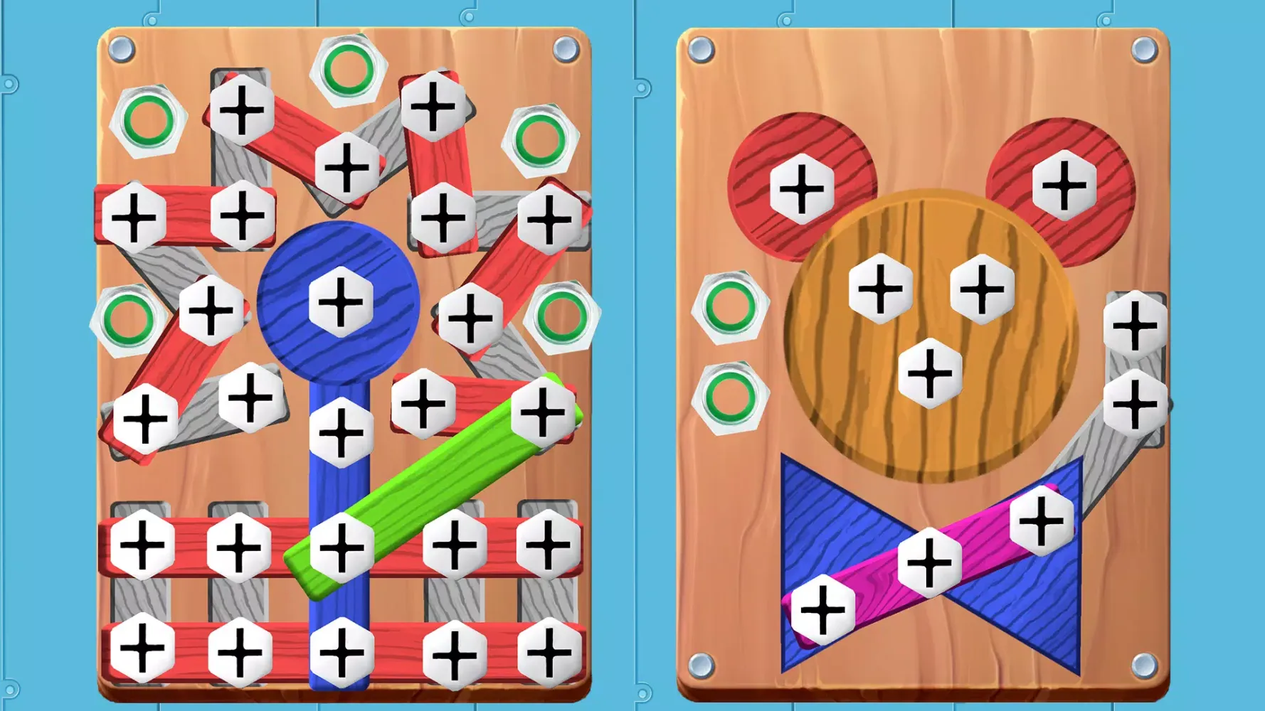 صور Screw Wood Nuts & Bolts Puzzle