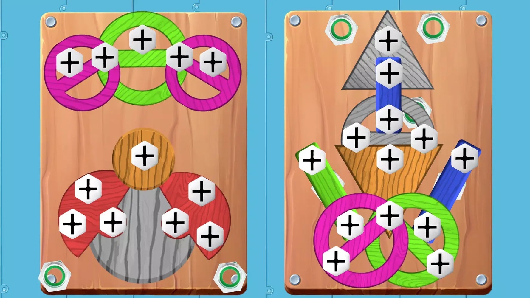 صور Screw Wood Nuts & Bolts Puzzle