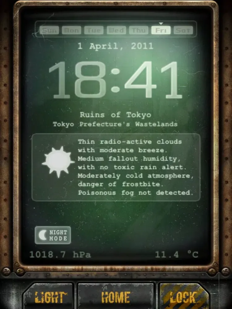 PipClock Nuclear Fallout Survival iPad 應用截圖