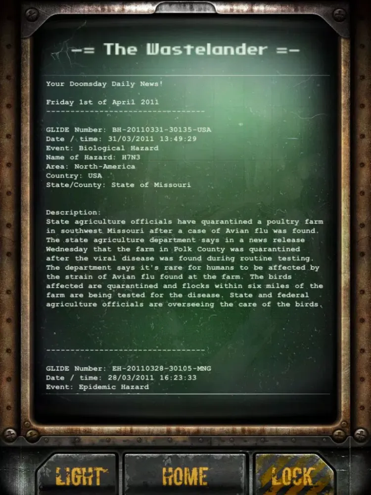 PipClock Nuclear Fallout Survival iPad 應用截圖