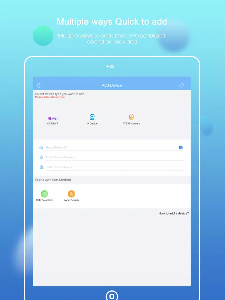 Tangkapan layar ADCloud iPad 