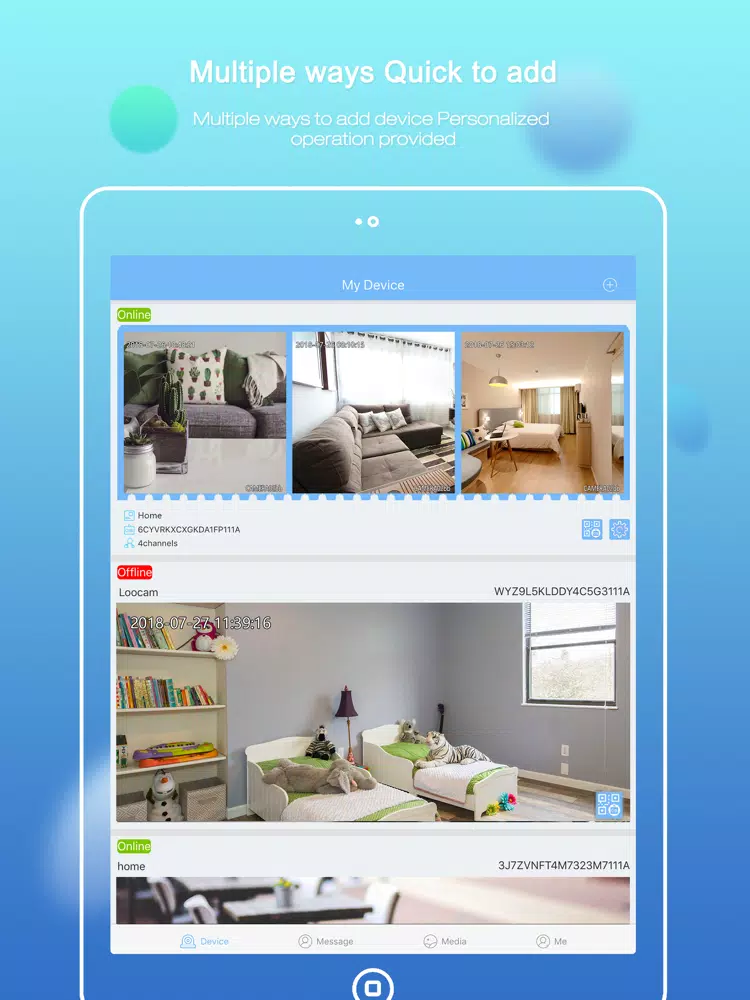 Tangkapan layar ADCloud iPad 