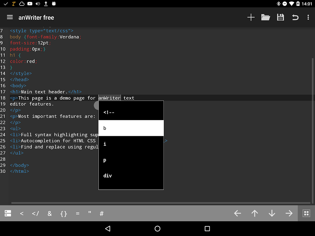anWriter free Screenshots