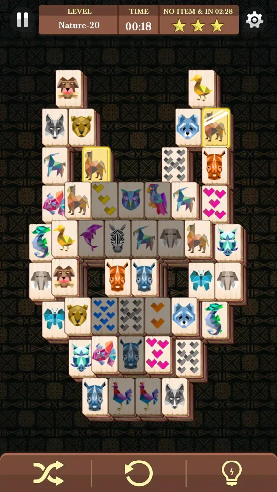 Tangkapan skrin Mahjong Classic