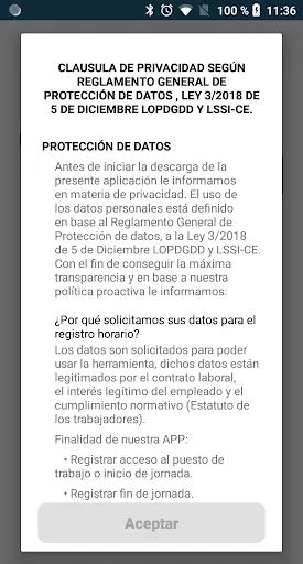 AnteaCheckIn Registro Horario Screenshots