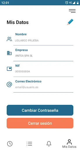 AnteaCheckIn Registro Horario Screenshots