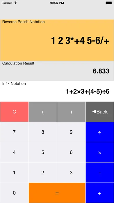 RPNConverter: Convert from infix notation to reverse polish notation with the calculator應用截圖