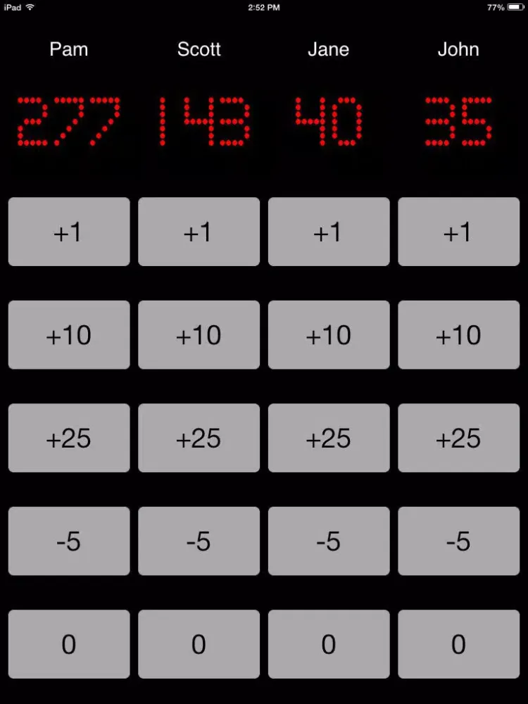 ภาพหน้าจอของ Scorekeeper Pro - Keep Score for Dice, Card, Board and Sports Games! iPad 
