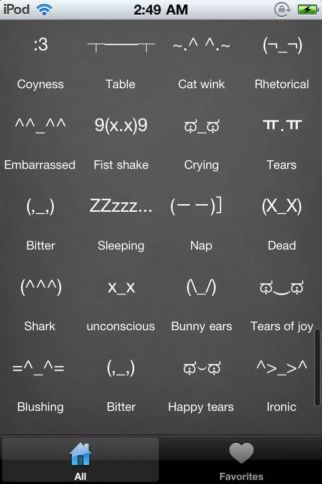Ảnh chụp màn hình của Emote Book - FREE emoticons and smileys
