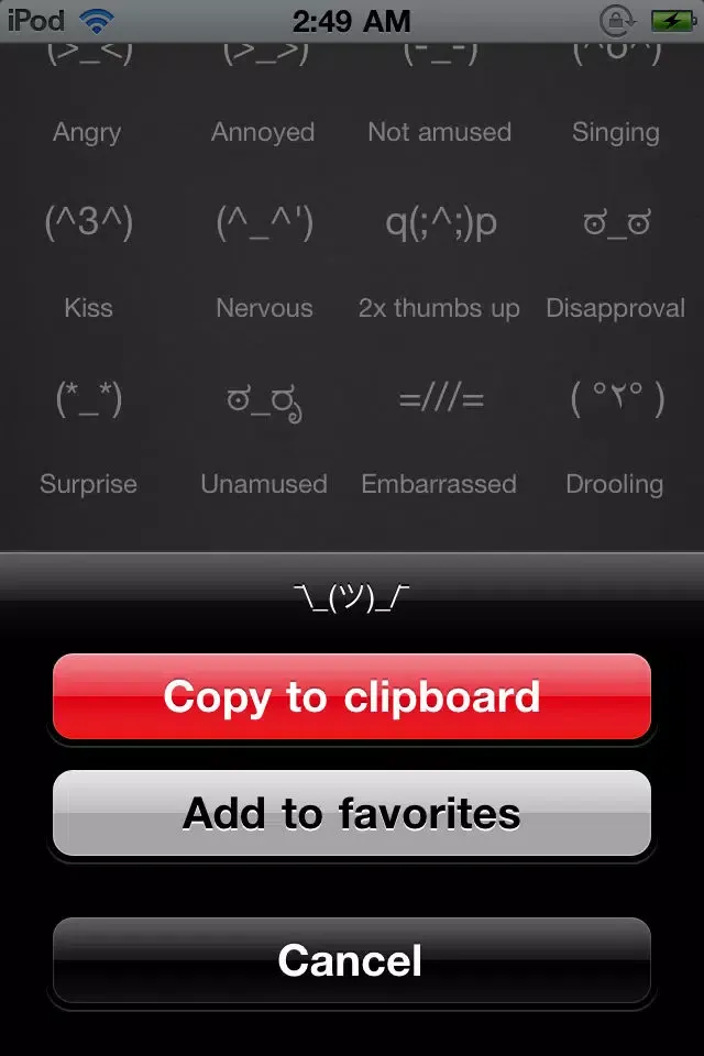 Ảnh chụp màn hình của Emote Book - FREE emoticons and smileys