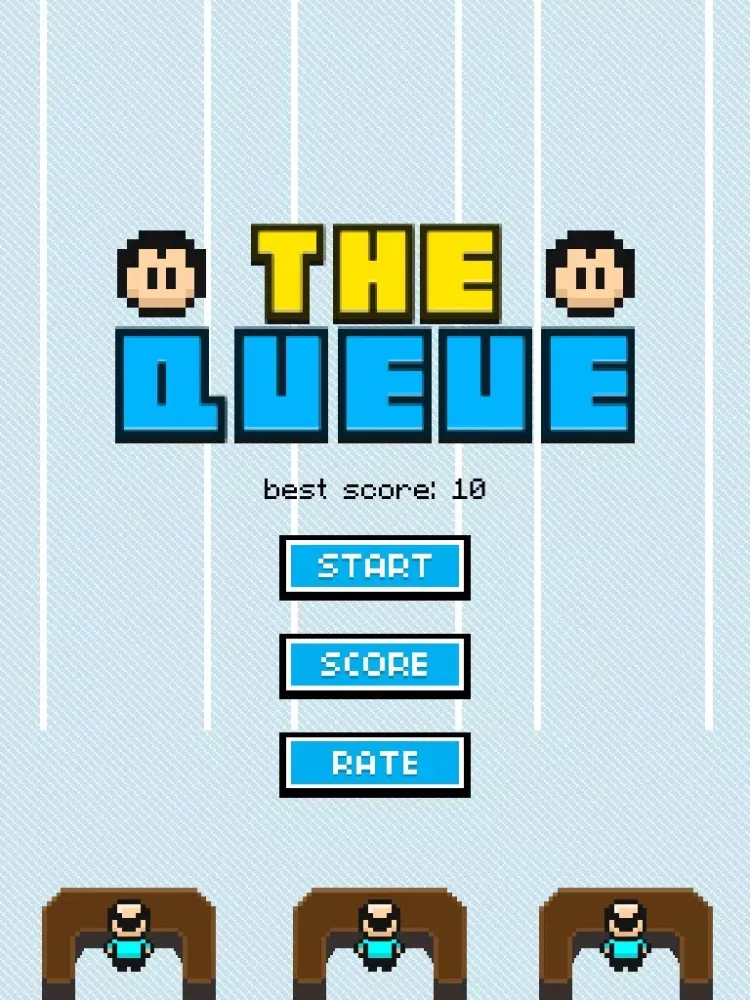 Tangkapan layar The Queue iPad 