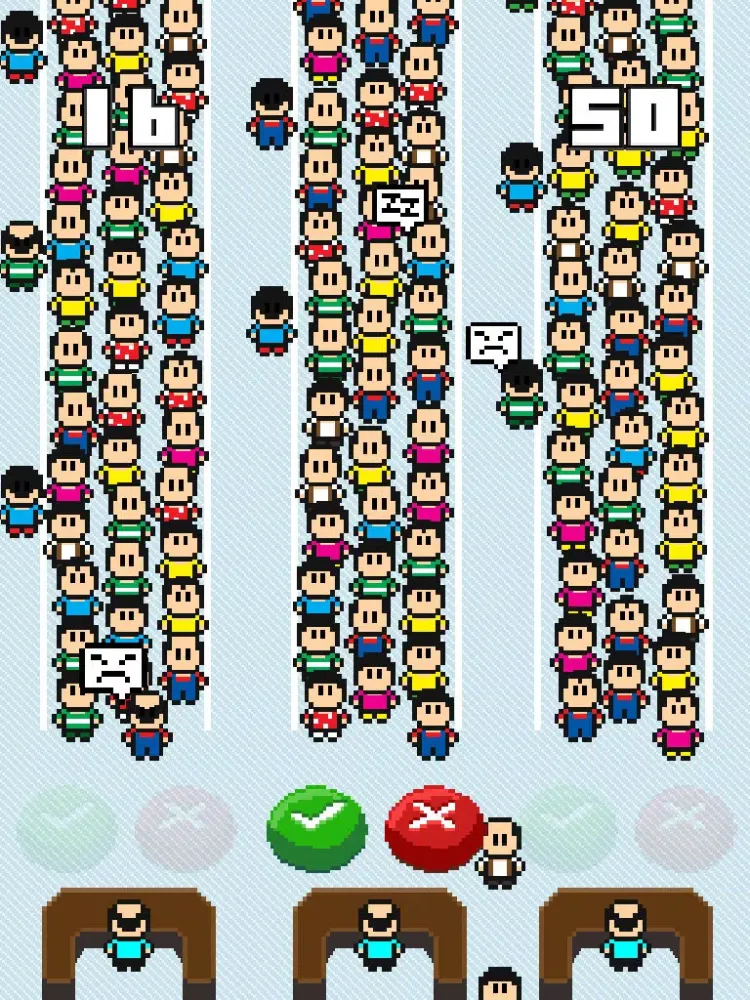 Tangkapan layar The Queue iPad 