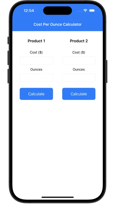 Captures d'écran de Cost Per Ounce Calculator