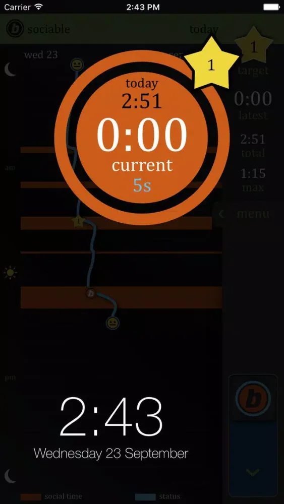 bSociable - an effective way to control your smartphone addiction! سکرین شاٹس