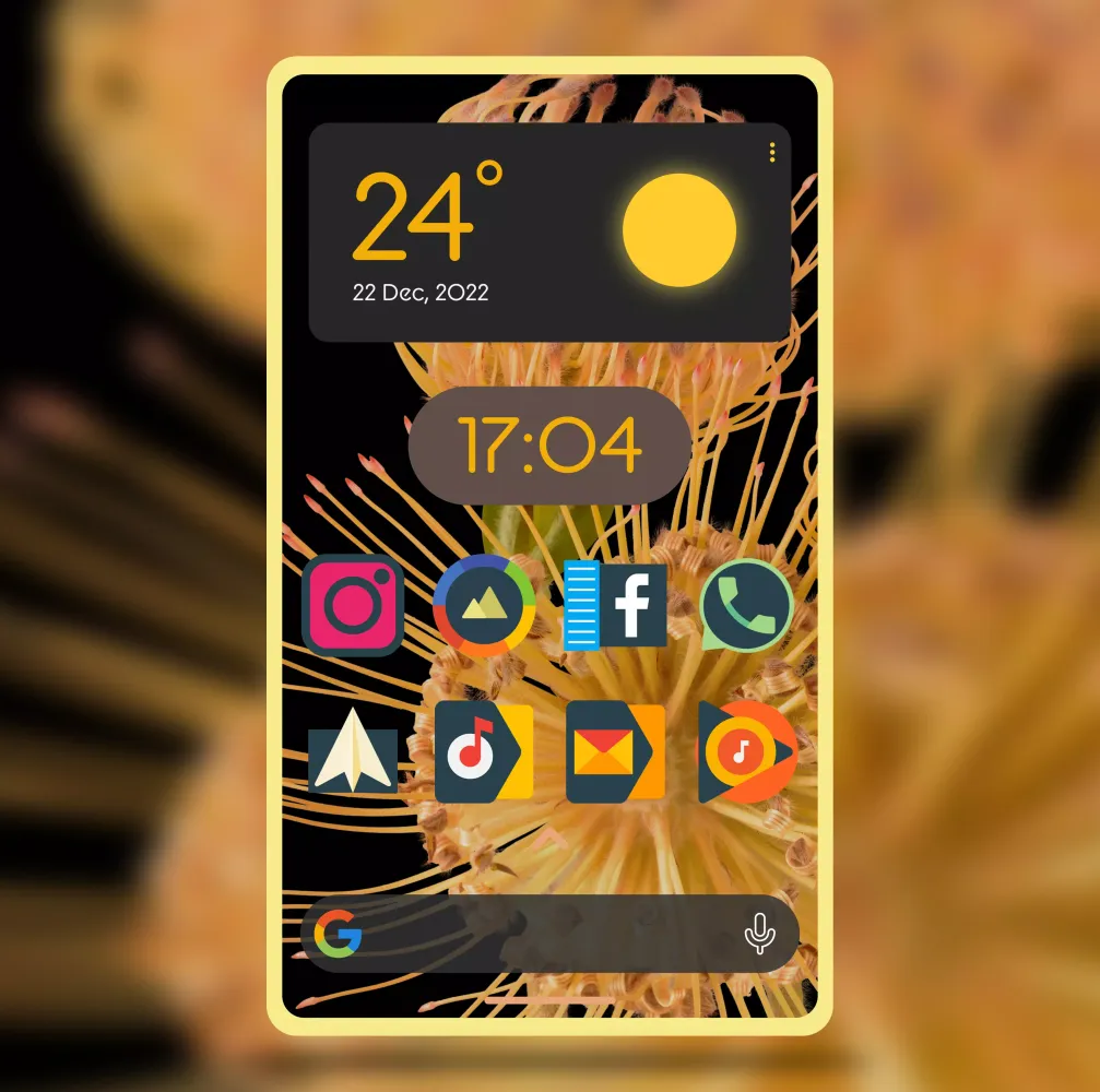 Tangkapan layar Mellow Dark Icon Pack
