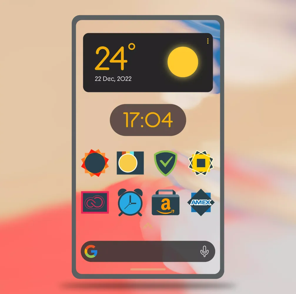 Tangkapan layar Mellow Dark Icon Pack