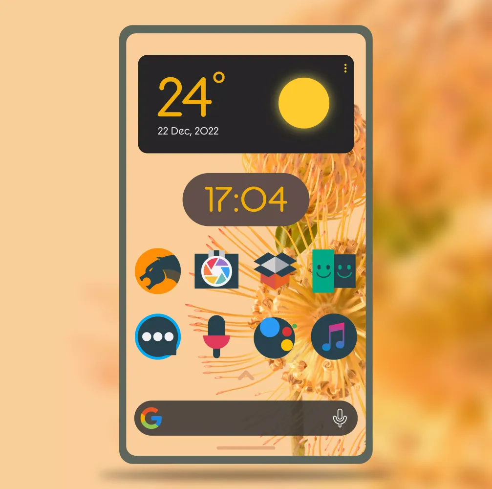Tangkapan layar Mellow Dark Icon Pack