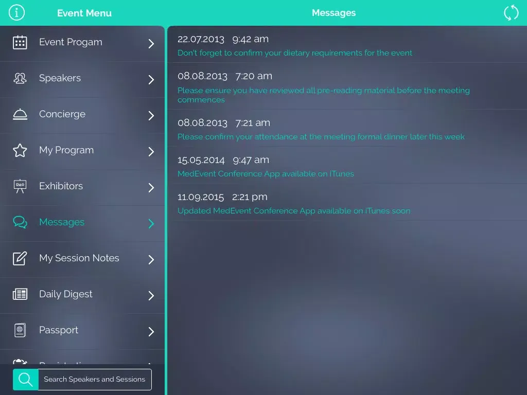 Capturas de pantalla de MedEvent iPad 