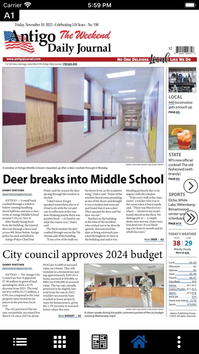 Screenshot di Antigo Daily Journal