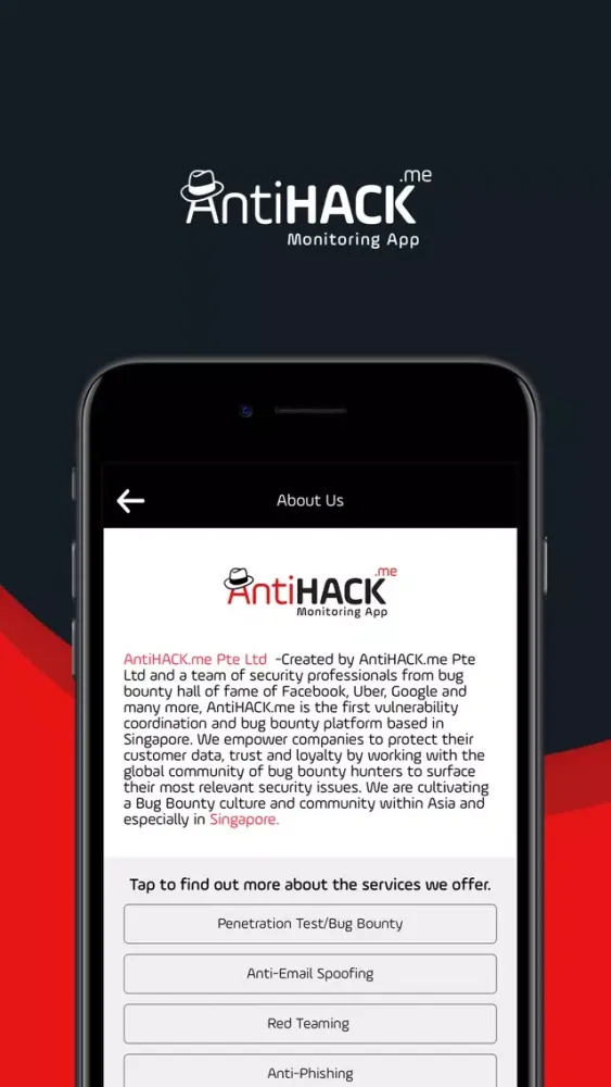 Zrzuty ekranu Cybersecurity App by AntiHACK