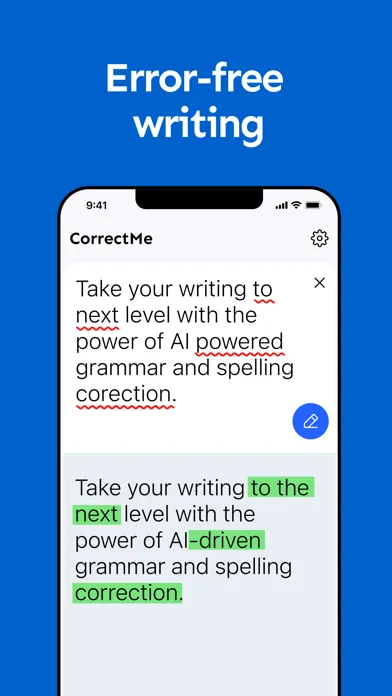 Correct me: AI writing helper应用截图