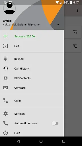 Capturas de tela do Voip By Antisip (+Video)