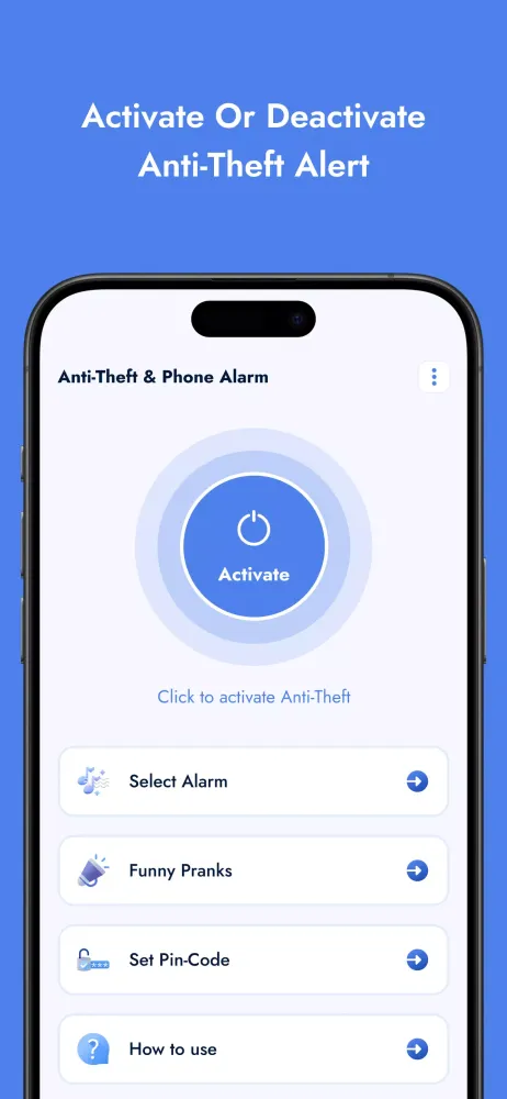 Anti-Theft & Phone Touch Alarm Screenshots