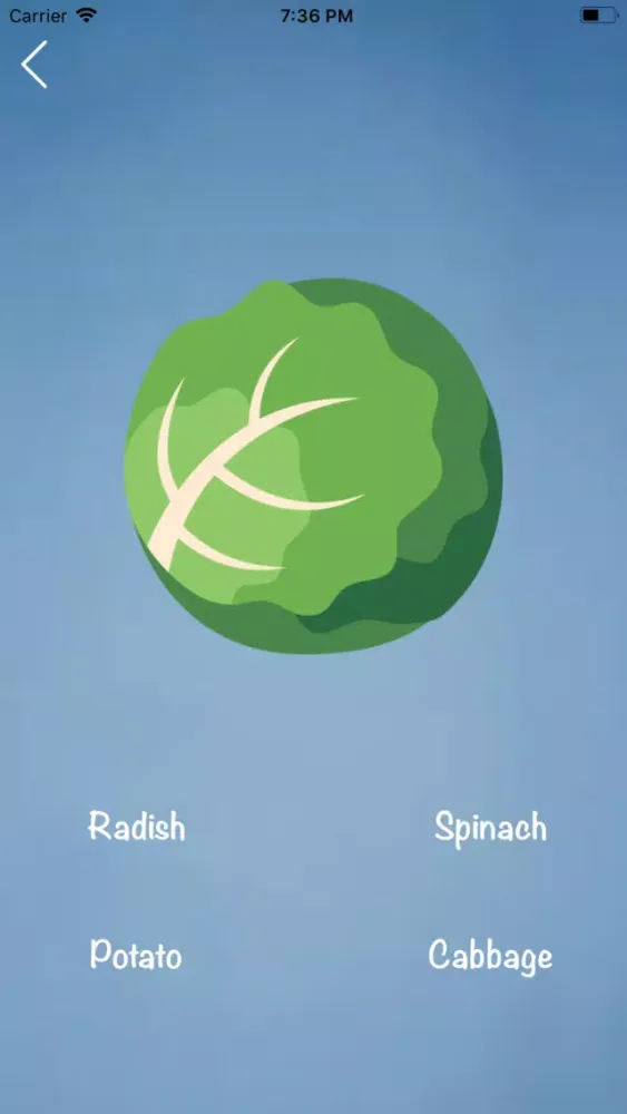 Zrzuty ekranu Vegetables Flashcard and Quiz