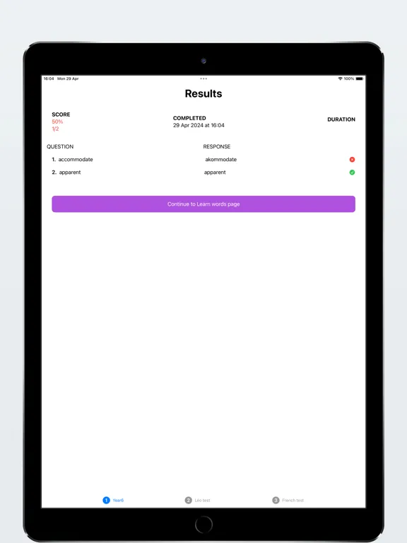 Spell Mate iPad  Screenshots
