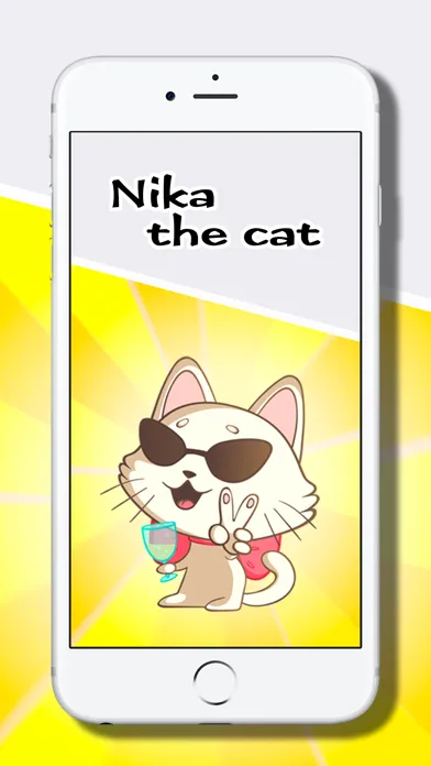 Nika the Cool Cat Stickers Ekran Görüntüleri