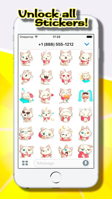 Nika the Cool Cat Stickers Ekran Görüntüleri