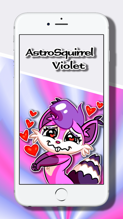 Love Stickers: Astro Squirrel Violet應用截圖