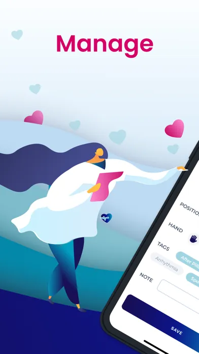 Capturas de tela do Blood Pressure Diary: UHealthy