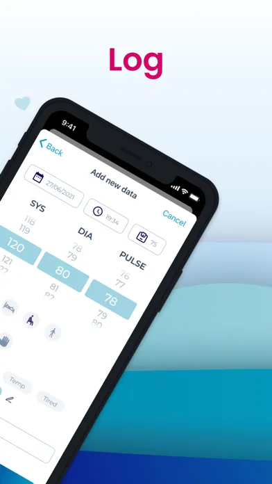 Capturas de tela do Blood Pressure Diary: UHealthy