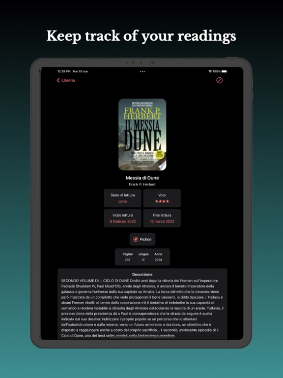 Apollo Books Tracker iPad  Screenshots