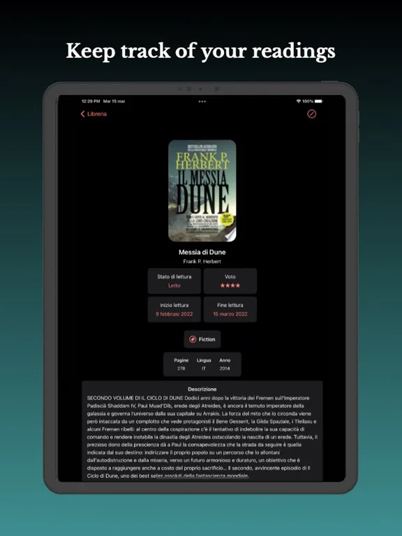 Apollo Books Tracker iPad  Screenshots