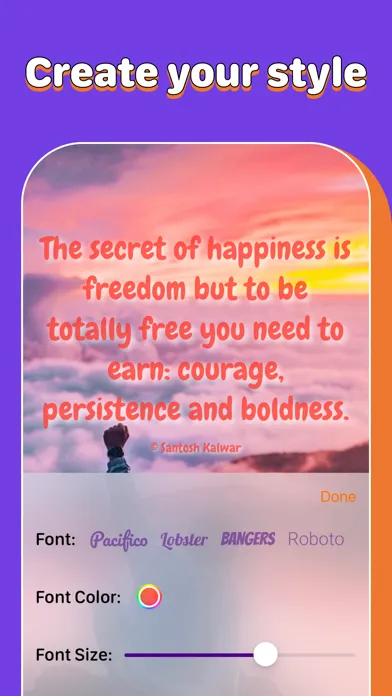 Captures d'écran de Motiv: Quotes and Affirmations