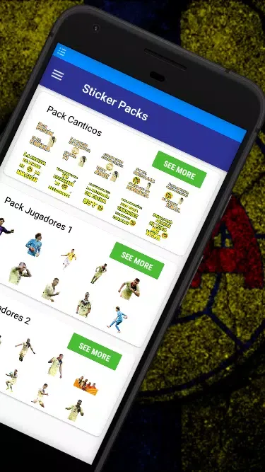 Tangkapan layar Club América Stickers