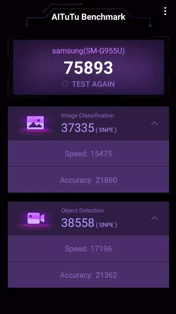 AITUTU Benchmark Screenshots