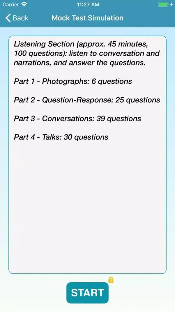 Capturas de pantalla de TOEIC English Listening Test