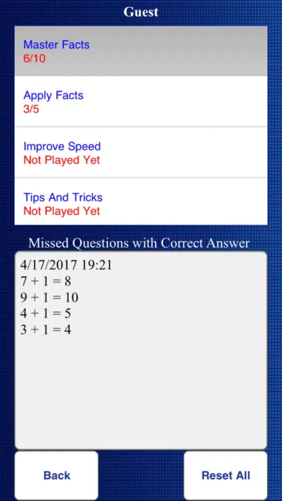 Addition Multiplication Math Facts Master 스크린샷
